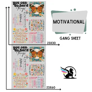 Motivational | Premade DTF Transfer Gang Sheet For Graphic Tees