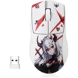 Redragon M916AK PRO 3-Mode Anime Gaming Mouse, 42G Ultra-Light 26K DPI Gaming Mouse w/Ergonomic Natural Grip Build, Full Programmable Buttons, Software Supports DIY Keybinds & DPI