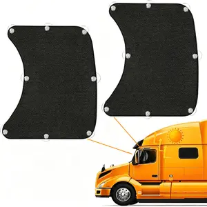 Semi Truck Big Rig Side Window Sun Shade, UV Blocker Heat Insulation Window Cover Fit Freightliner Cascadia, Kenworth T680, Peterbilt 579, International Heavy Duty Trucks, Commercial Vehicle RV Van Trucker Summer Essentials Car Accessory Gadgets