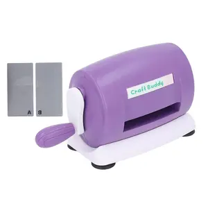 Manual Die Cutting Embossing Machine, Cut Machines, 9 inch Opening Scrapbooking Machine Full Kit Included with System, White