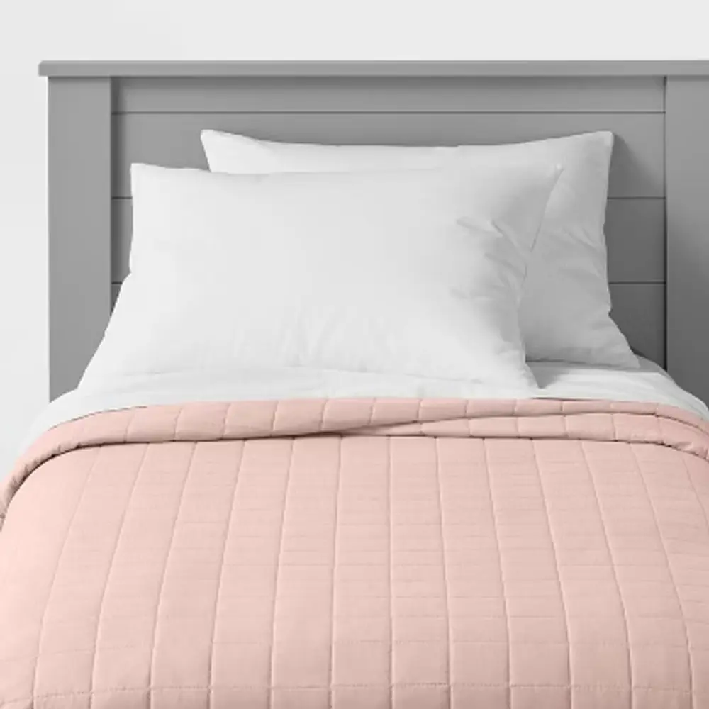 Box Stitch Microfiber Quilt - Pillowfort