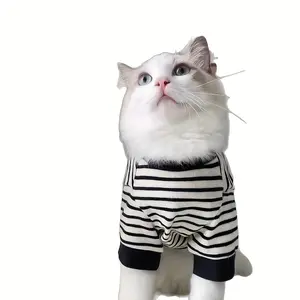 [Breathable Pet Vest] Breathable Pet Striped Vest |   Spring/Summer Cat Clothes |   Dog Supplies