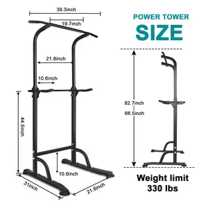 SAVEYOUR  Adjustable Power Tower, Pull Up Bar & Dip Station, Heavy Duty Multi-Function Home Gym for Full Body Strength Training