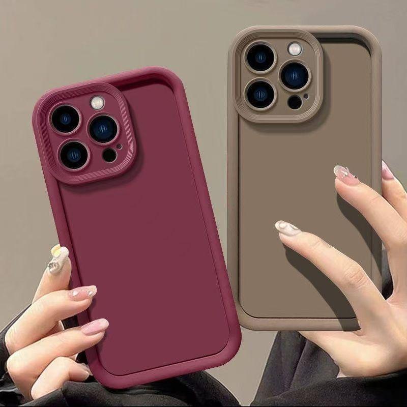 【Cute Phone Case】Dopamine Candy Color Phone Case for iPhone 17 16 15 14 13 12 11 XS Max XR X, Cute Aesthetic Matte Soft TPU Cover, Shockproof Anti-Fingerprint Anti-Slip Slim Lightweight, Full Body Protection Case for Women Girls