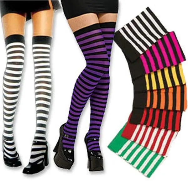 Striped Thigh Highs