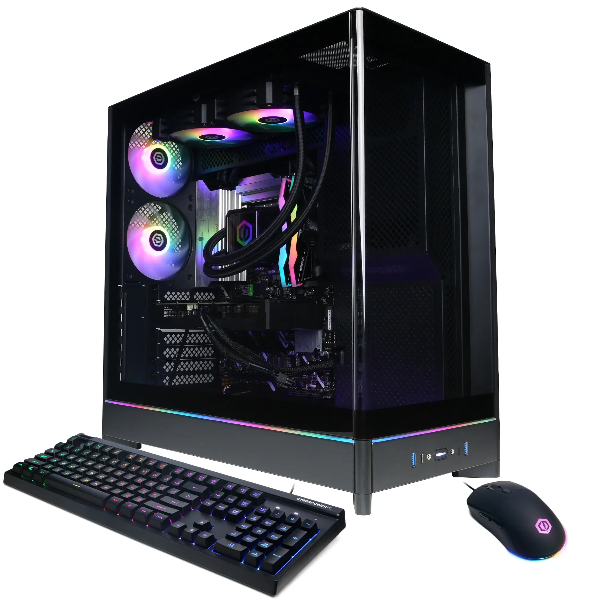 CyberPowerPC SLC11080CPG Gaming Desktop PC, Intel Core Ultra 9 285, 32GB DDR5, Radeon RX 9070 XT 16GB, 2TB PCIe 4.0 NVMe SSD, WiFi/BT, RGB Gaming Keyboard/Mouse & Windows 11 Home