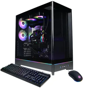 CyberPowerPC SLC11080CPG Gaming Desktop PC, Intel Core Ultra 9 285, 32GB DDR5, Radeon RX 9070 XT 16GB, 2TB PCIe 4.0 NVMe SSD, WiFi/BT, RGB Gaming Keyboard/Mouse & Windows 11 Home