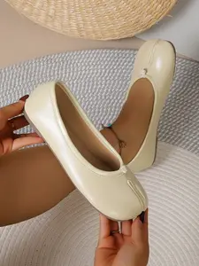 Multicolor Trendy Split-Toe Shoes, Fashionable Versatile Design, Perfect for Dates, Shopping, Daily Wear, Stylish and Comfortable