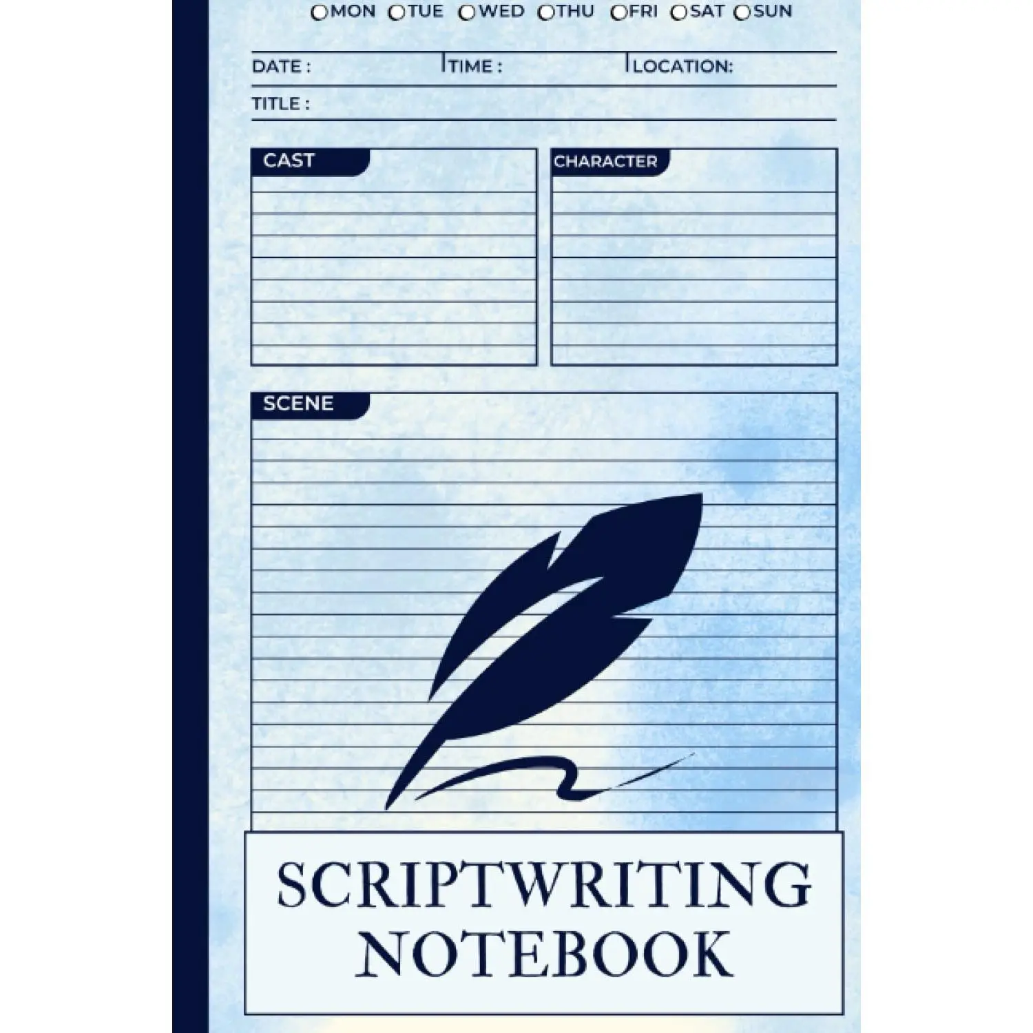 Scriptwriting Notebook: Screenplay Writing Journal To Keep Record Of ...