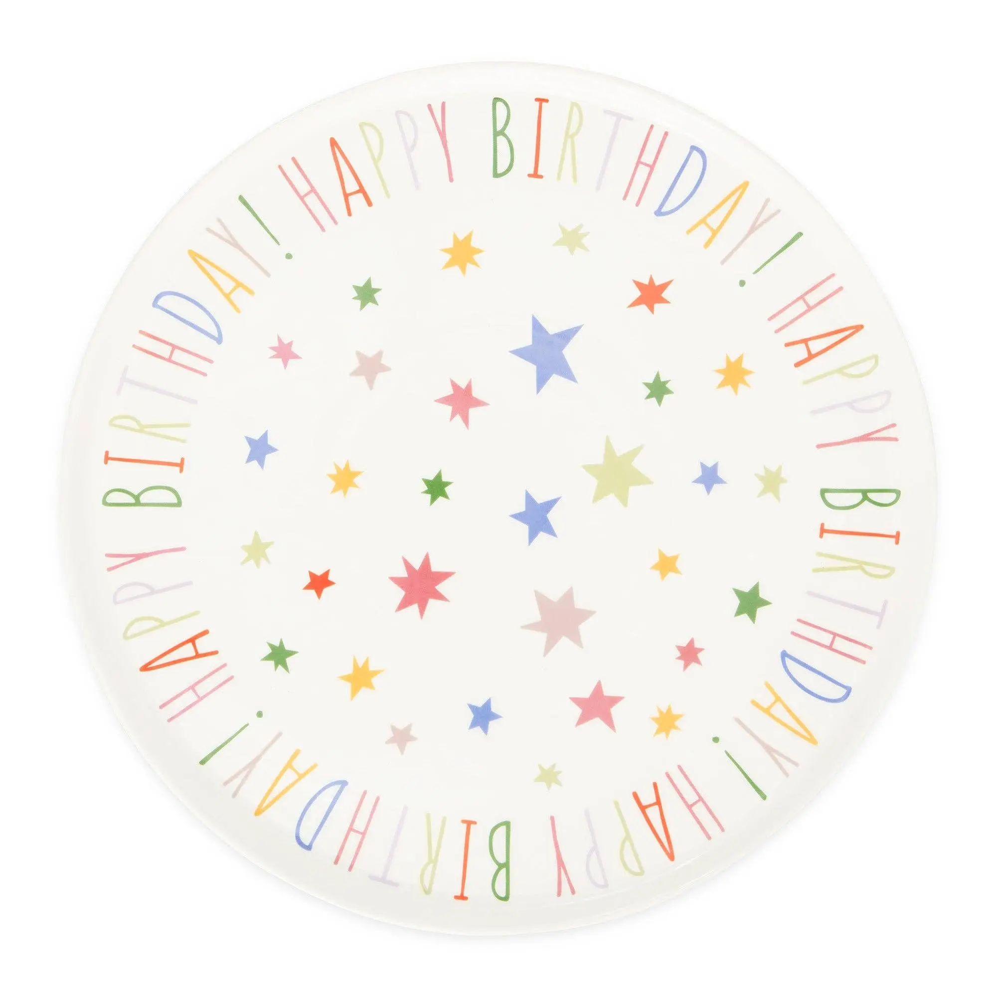 Ceramic Birthday Dessert Plate, Classic Festive Kitchenware for Party Use