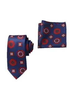 Men's Vintage Tie + Handkerchief Set, Adjustable Tie, Coordinated Look, Fashion Versatile Style, Party Cocktail Formal Wear, Perfect Match for Occasions