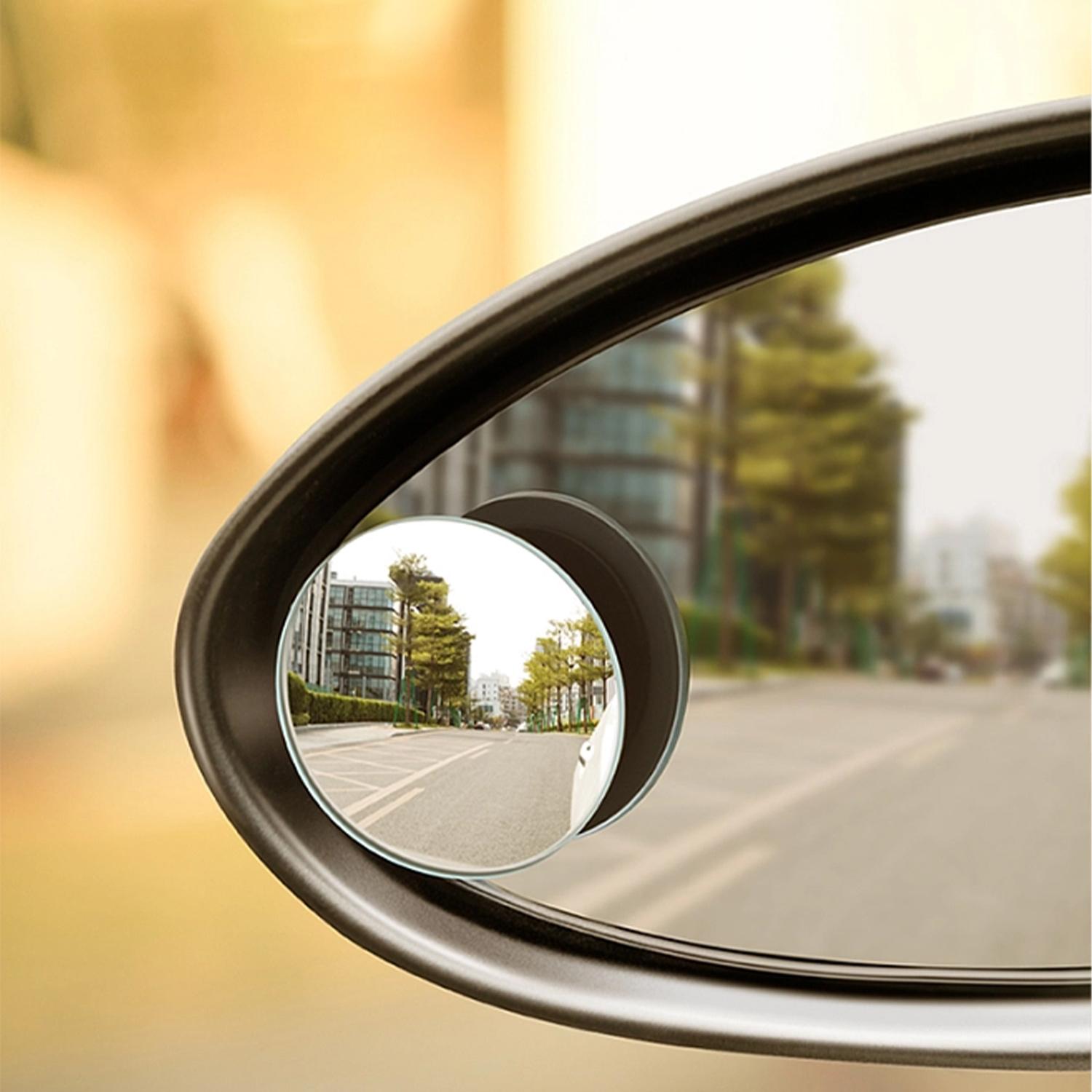 4Pcs 360° Adjustable HD Convex Blind Spot Mirrors, Wide Angle Side Rear View Mirrors for Cars SUVs Vans