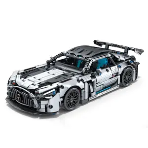 1310pcs Creative Tech Building Blocks, Classic Sports Car Model, High Difficulty Moc Assembly Set, Stem DIY Toy, Silver Color, 1:14 Scale