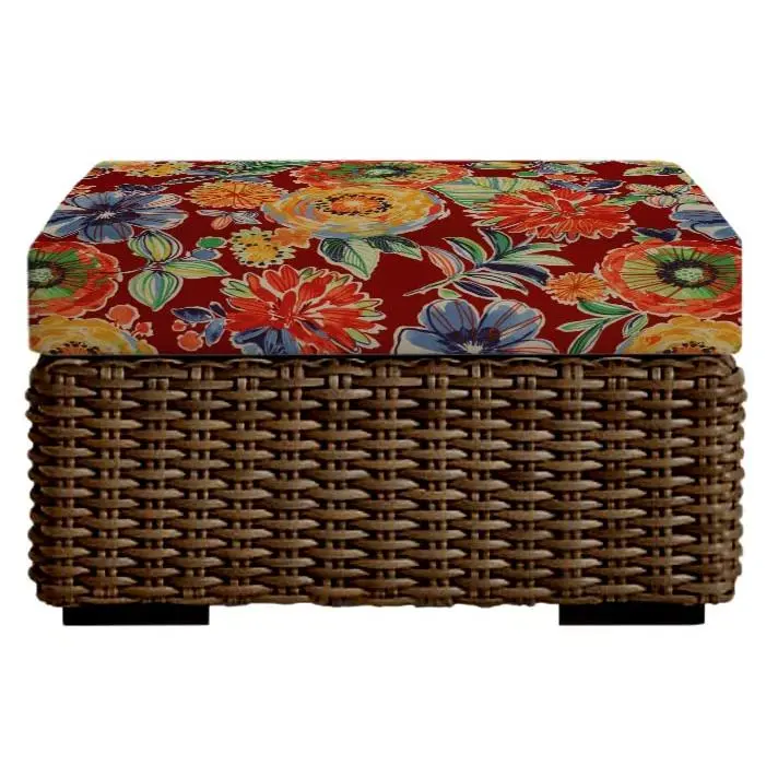 RSH Decor 19" Foam Ottoman Cushion for Patio Furniture | Outdoor Water-Resistant Replacement | Colsen Berry