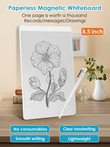 8.5-inch desktop ink free writing smart board, student draft notebook, erasable drawing whiteboard, not easy to leave marks, memo writing board, magnetic business office message board, note stickers, live broadcast room prompt board
