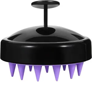 Hair Scalp Massager Shampoo Brush for Scalp Care and Hair Growth, Scalp Scrubber with Soft Silicone, Wet &Dry Hair (Black), Shower Hair Brush for Dandruff Accessories Tool Pet