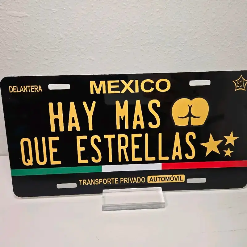 Car Plate Decorative Hay mas Cul que Estrellas, Personalized Novelty Car Plate, Personalized Car License Plate Hay mas Cul que Estrellas Automotive Vehicle