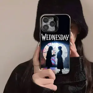 vintage TV W-Wednesday Phone case Compatible with iPhone 17/16/15/14/13/12/11/Pro/ProMax/Plus/17Air/Xsmax, for Samsung S25/S24/S23/S22/Plus/Ultra/Fe, Anti-Drop Matte Back Cover, Shockproof Cover, luxury fashion, Uv Printed, Durable Material, Birthday gift