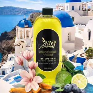 SANTORINI VIBES Premium Aromatherapy Oil (500 ml) | Fresh, Mediterranean Scent with White Peach, Bergamot, and Sandalwood | Luxury Refill for Diffusers
