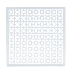 Breeze Block Metal Wall Tile: 15.5" x 15.5" White