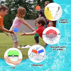 Pokemon shape 6pcs Reusable water balloons Colorful