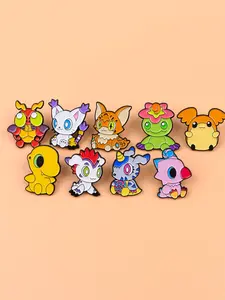 9pcs/set Cartoon Enamel Brooch , Stylish Animal Pins for Men and Women, Personalized Lapel Pin，Perfect Gift for Friends and Colleagues