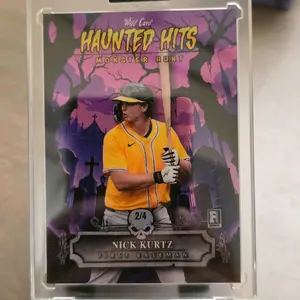 Nick Kurtz MLB Oakland A's Haunted Hits Monster Hunt Baseball Card 2/4 First Baseman, Rookie Card