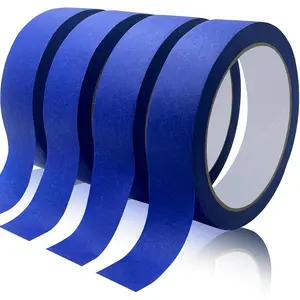 Blue Premium Painter's Masking Tape, 4 Rolls 88yd Total Adhesive Paint Tape for Wall Painting DIY Crafts Decoration Drafting, No Residue Easy Removal