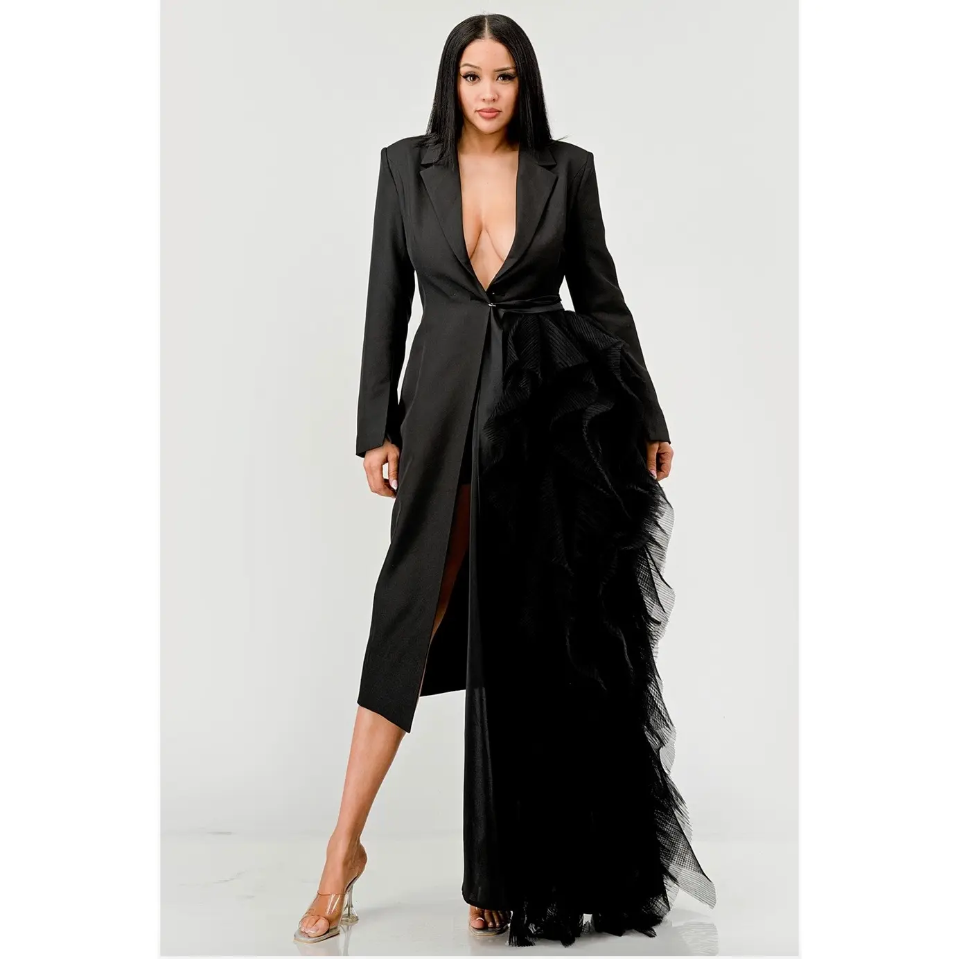 Drama Queen Tuxedo Dress