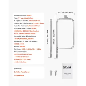 VEVOR Grill Burner Tube for Weber Q3200, Q300 (2013 earlier), Q320, Q3000 (2014 newer), 23.75 inch 304 Stainless Steel Tube Burner for Weber 404341, 57060001, 586002, Replacement Part 60036, 80385