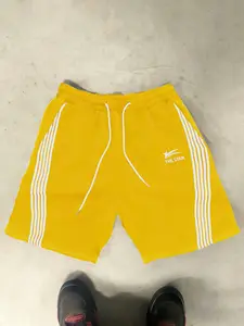 Men's Summer Y2K Retro Sporty Side Stripe Shorts, Loose Fit Five-Quarter Pants, Elastic Waist with Drawstring, Casual Street Style, Athleisure Shorts