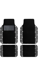NETEPEM Bling Car Door Sill Protector 2PCS Car Door Edge Guard Rhinestones Door Threshold Protection 23.62x1.96 inch Anti-Scratch Strip Sticker Universal Bling Car Accessories(Black)