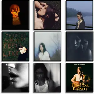 Gracie Abrams Poster 2D modern wall art, suitable for bedrooms/living rooms, vibrant colors, high-definition patterns, canvas printing, 12x16 inches/30x40 cm, ideal for home/office décor.