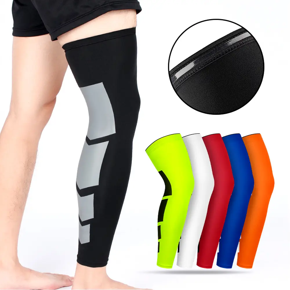 1Pcs Leg Full Leg Sleeve Long Knee Brace Knee Support Knee Supporter Sports Knee Leg Sleeves Basketball Football Volleyball Cycling Men Women