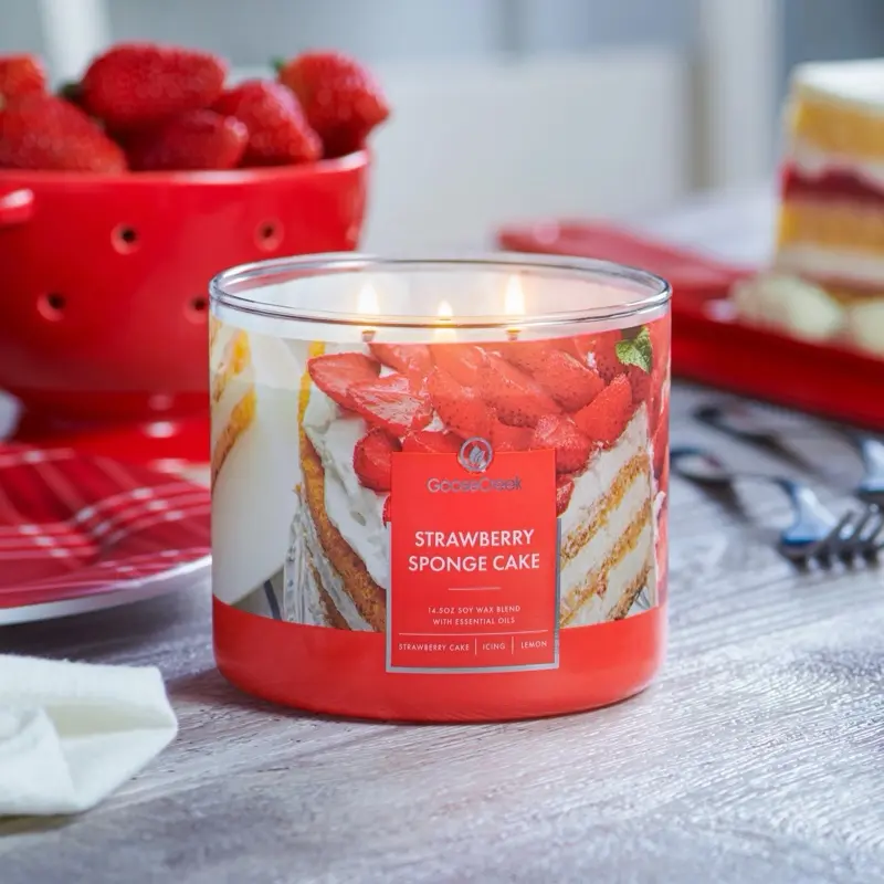 Strawberry Sponge Cake Decor Candle, Home Supplies Decorative Candle for Home Decor
