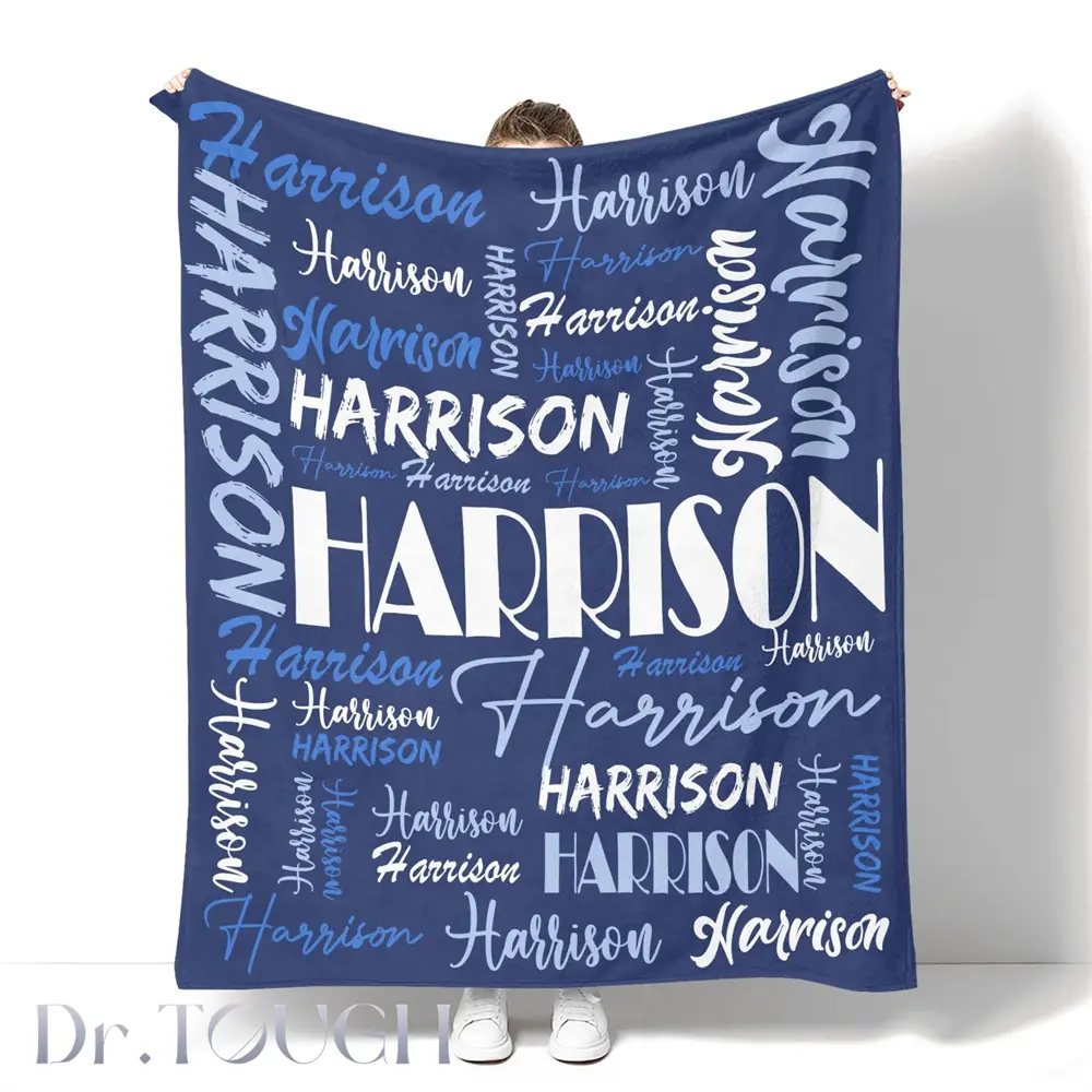 Dr.TOUGH Personalized Blankets Personalized Name Blankets Personalized Custom Blanket with Name