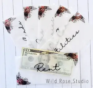 Floral Reusable Cash Stuffing Vellum Envelopes | Reusable | Budget Binder A6 Inserts