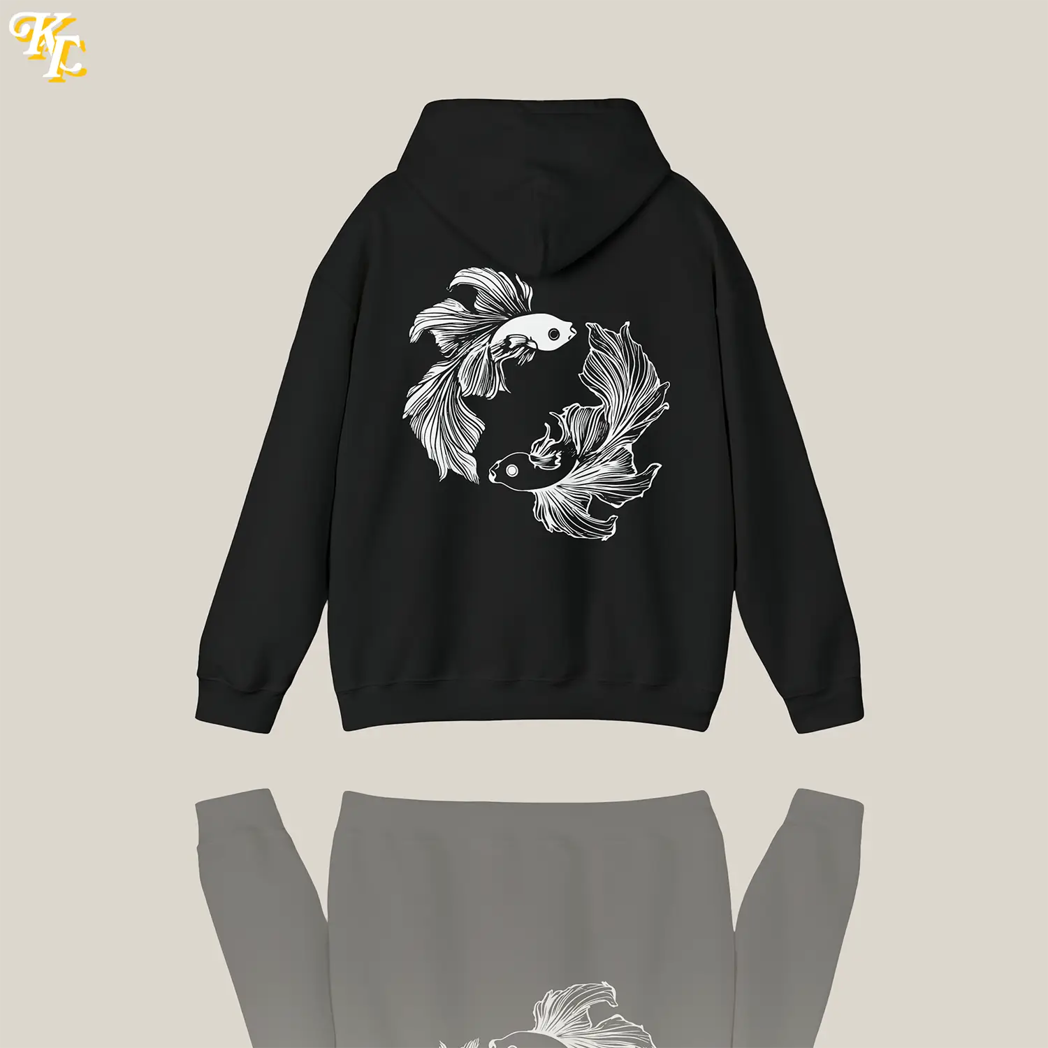 Chibi x Betta Fish Hoodie "Shinyuu" Anime Inspired Womens Mens Unisex Clothing Gojo Geto JJK Casual Crewneck Graphic Menswear Cotton Fabric