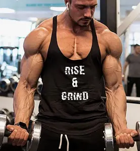 Rise and Grind Tank , Bodybuilding Tank, Workout Tank, Weightlifting Tank, Mens Tank, Stringer Tank, Mens Workout Shirt