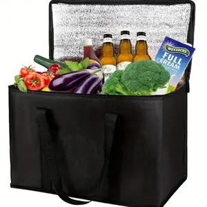 Xl/l Large Insulated Bag, Thermal Insulated, Reusable Shopping Bag, Soft Refrigerator Bag, Lightweight Durable Zip Design, Easy Outdoor Carry, Family Gathering Use