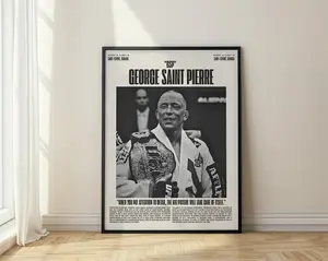 George Saint Pierre "GSP" UFC Minimalist Poster, Art Print, Quality Paper Print, Unframed Poster