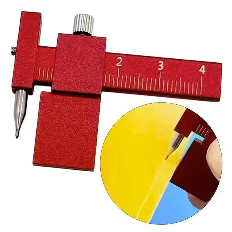 Metal Isometric Parallel Scribe Ruler, Adjustable Precision Marking Tool, Thick Needle, Includes L-Shaped Wrench, Accurate Engraving, Hand Measuring Tool