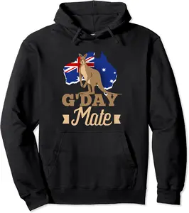 Kangaroo Australian Flag G'Day Mate - Hello Aussie Roo Gift Pullover Hoodie - Diegoort Shop 92B085XZ2T7Q