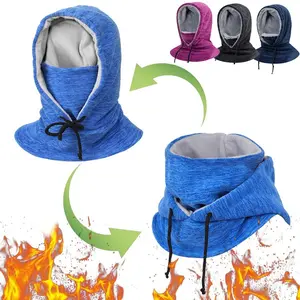 2-In-1 Thermal Fleece Balaclava, Winter Hat Neck Warmer, Windproof Face Mask, Ideal for Skiing Snowboarding, Outdoor Activities