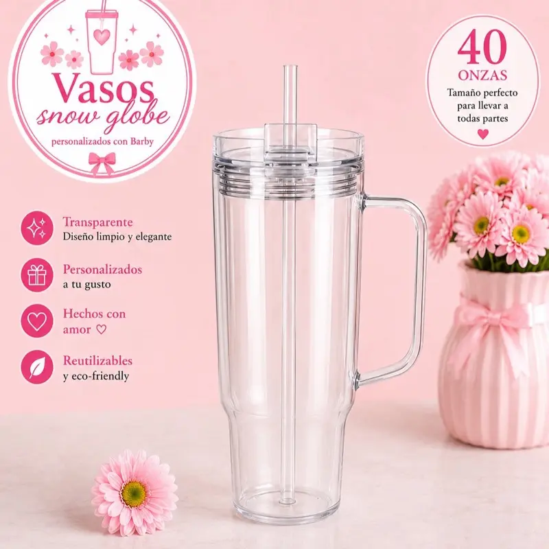 Vaso de 40 onzas personalizados a tu gusto en vivo