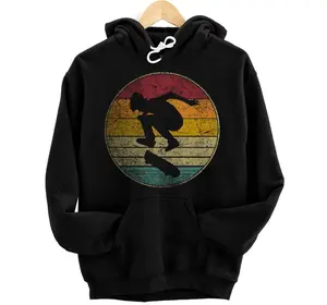Skater Skateboard Skating Gift Retro Style Vintage Funny 80s Hoodie, Sweatshirt, T-Shirt Casual Comfort Womenswear Adjustable Apparel Clothes