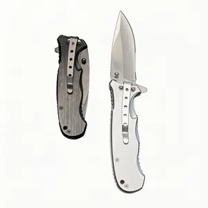 Artisan Crafted Foldable Camping Utensil with Wooden Handle & Stainless Steel Construction | Heavy-Duty Outdoor EDC Tool for Picnics