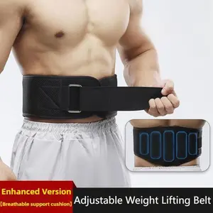 Gym Weight Lifting Belt, Crossfit Belt – Core Support for Squats & Deadlifts, Strong Lower Back Support, Breathable Adjustable Strength Training Belt for Men & Women