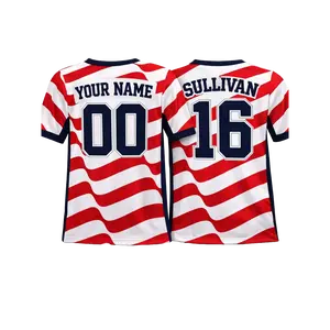 ACE 2026 Soccer Fan Custom Jersey - Personalized Name Print & Number, Red White Blue, Breathable Quick-Dry Men's T-Shirt with Shield Logo