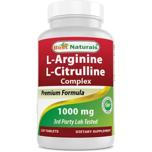 Best Naturals L-Arginine L-Citrulline Complex 1000 mg 120 Tablets Supplement Edible Healthcare Dietary
